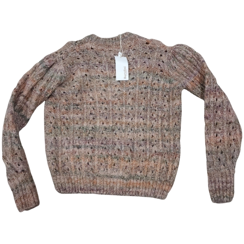 Bartolini Made in Italy Open Knit Layer Sweater Sz SM NWT